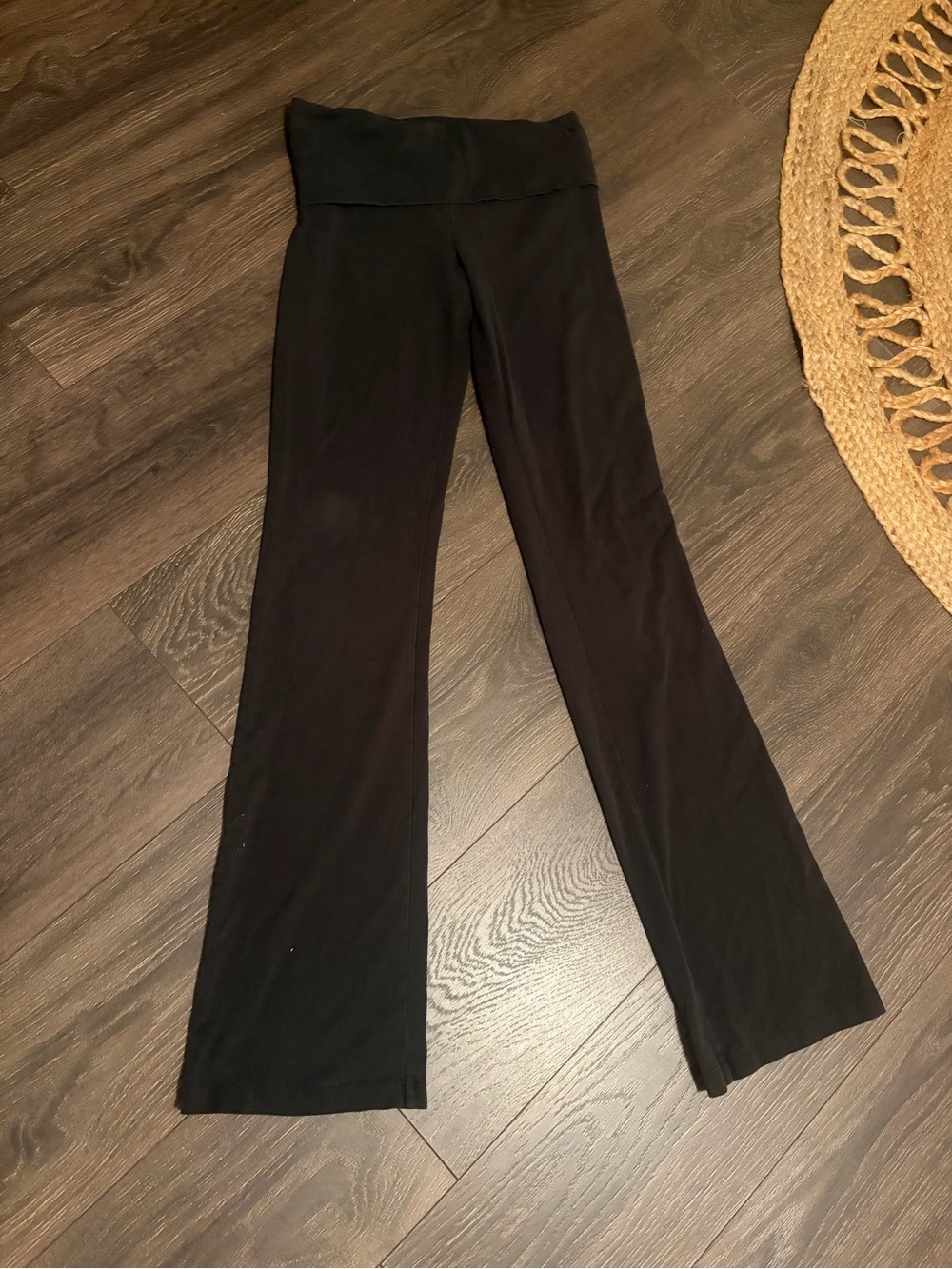 PINK Victoria's Secret Black Fold-Over Waist Flare PantsVintage XS